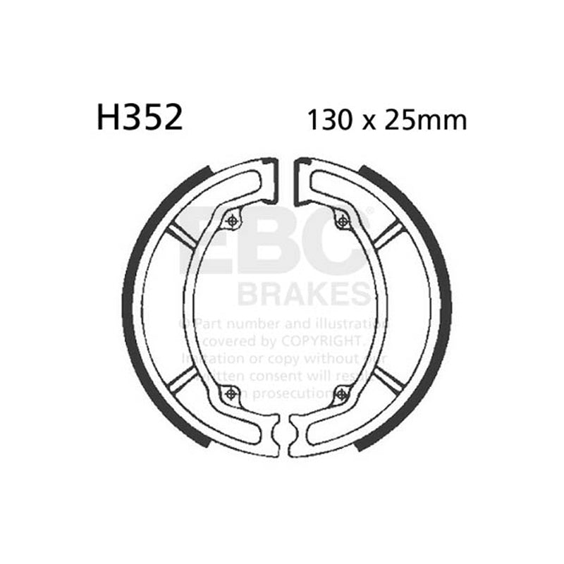 EBC BRAKE SHOES - 352 REAR