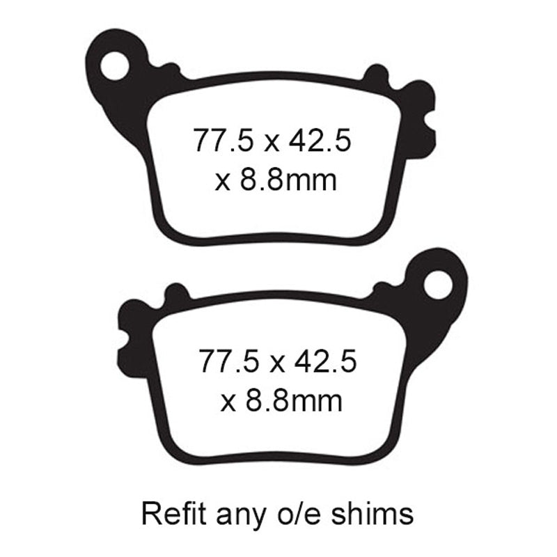 EBC BRAKE PADS - V SERIES - FA436V REAR