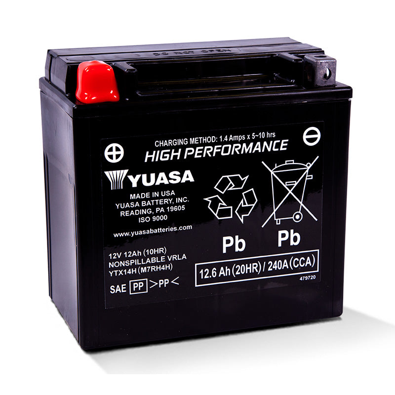 Yuasa YTX14H FACTORY ACTIVATED 12V BATTERY