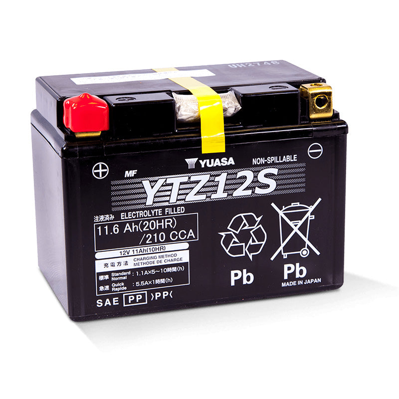 Yuasa YTZ12S FACTORY ACTIVATED 12V BATTERY