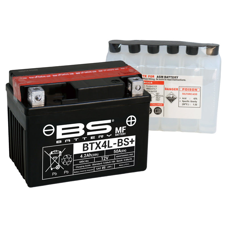 BS Battery BTX4L-BS MAINTENANCE FREE 12V BATTERY