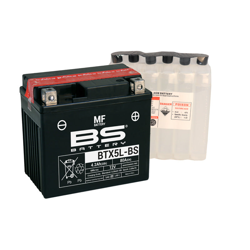 BS Battery BTX5L-BS MAINTENANCE FREE 12V BATTERY