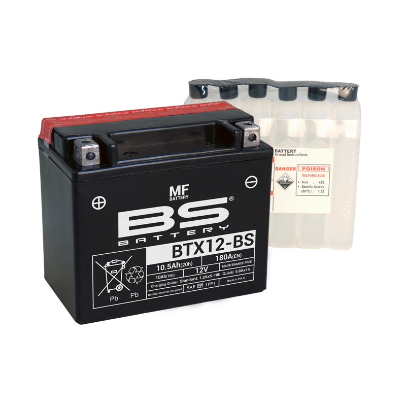 BS Battery BTX12-BS MAINTENANCE FREE 12V BATTERY