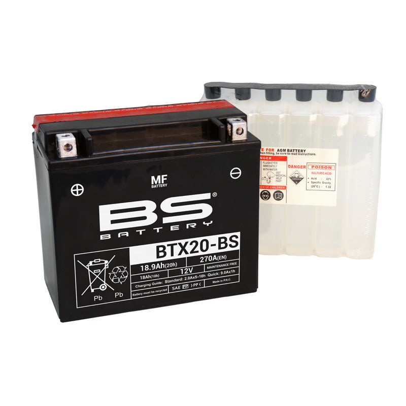 BS Battery BTX20-BS MAINTENANCE FREE 12V BATTERY