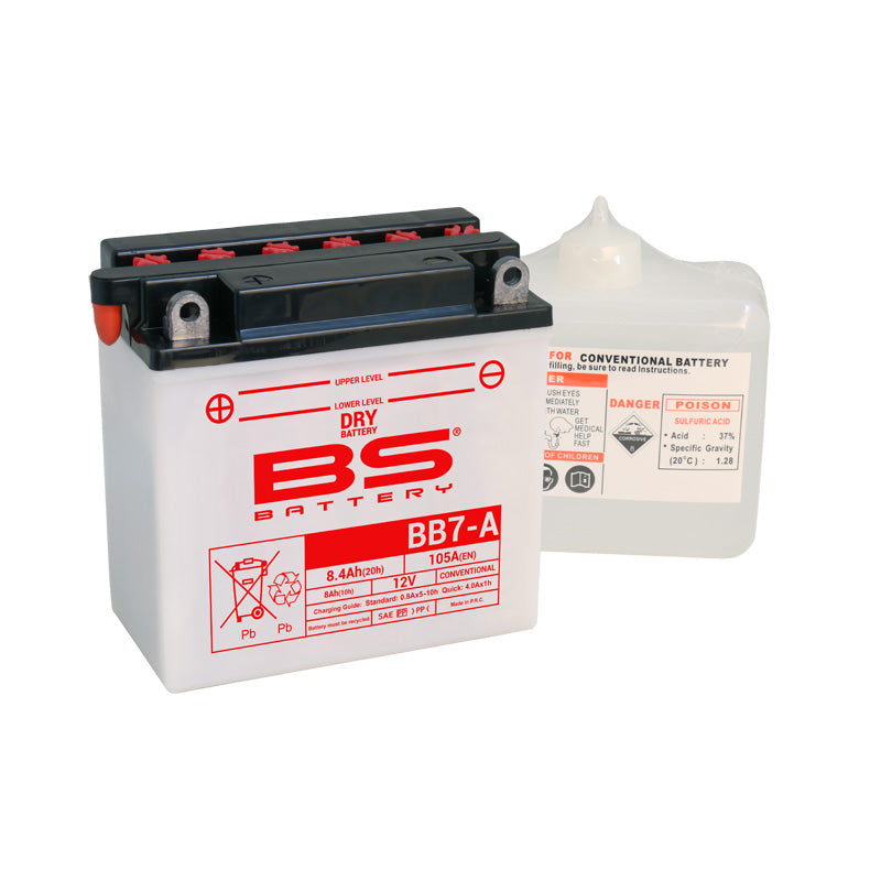 BS Battery BB7-A 12V BATTERY WITH ACID PACK