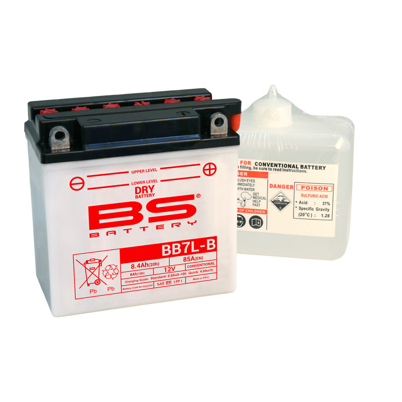 BS Battery BB7L-B 12V BATTERY WITH ACID PACK