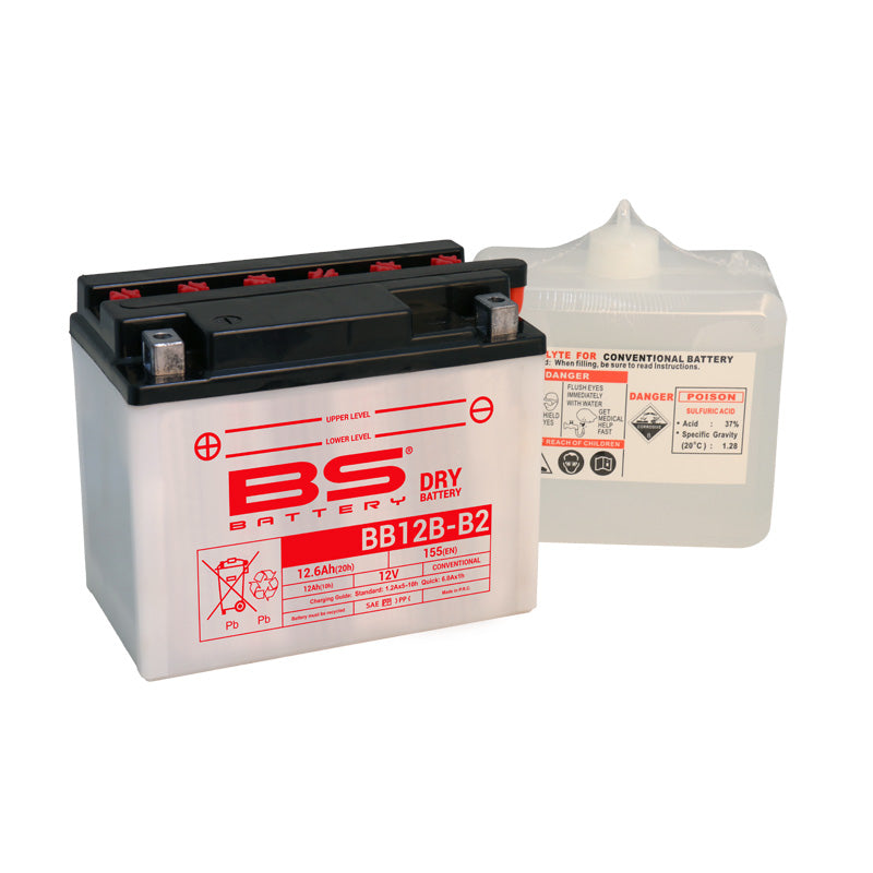 BS Battery BB12B-B2 12V BATTERY WITH ACID PACK