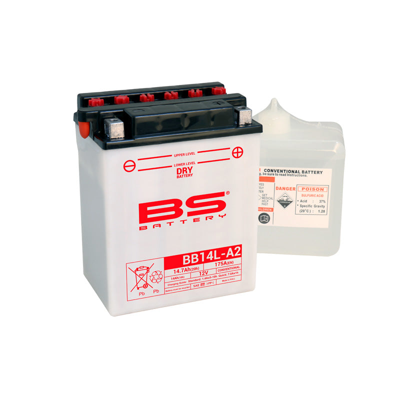 BS Battery BB14L-A2 12V BATTERY WITH ACID PACK