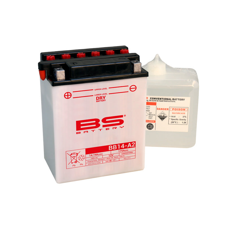 BS Battery BB14-A2 12V BATTERY WITH ACID PACK
