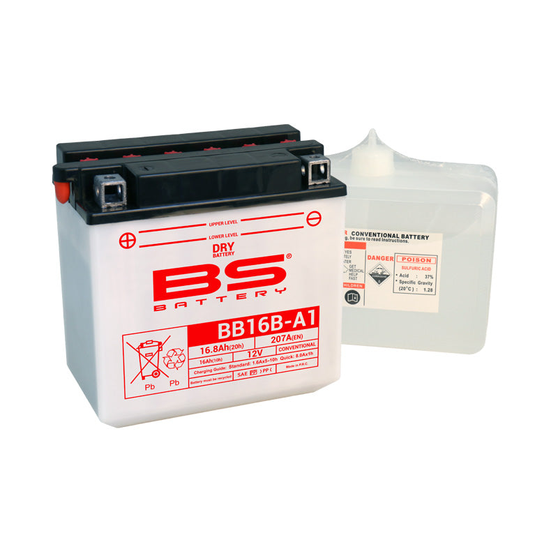 BS Battery BB16B-A1 12V BATTERY WITH ACID PACK