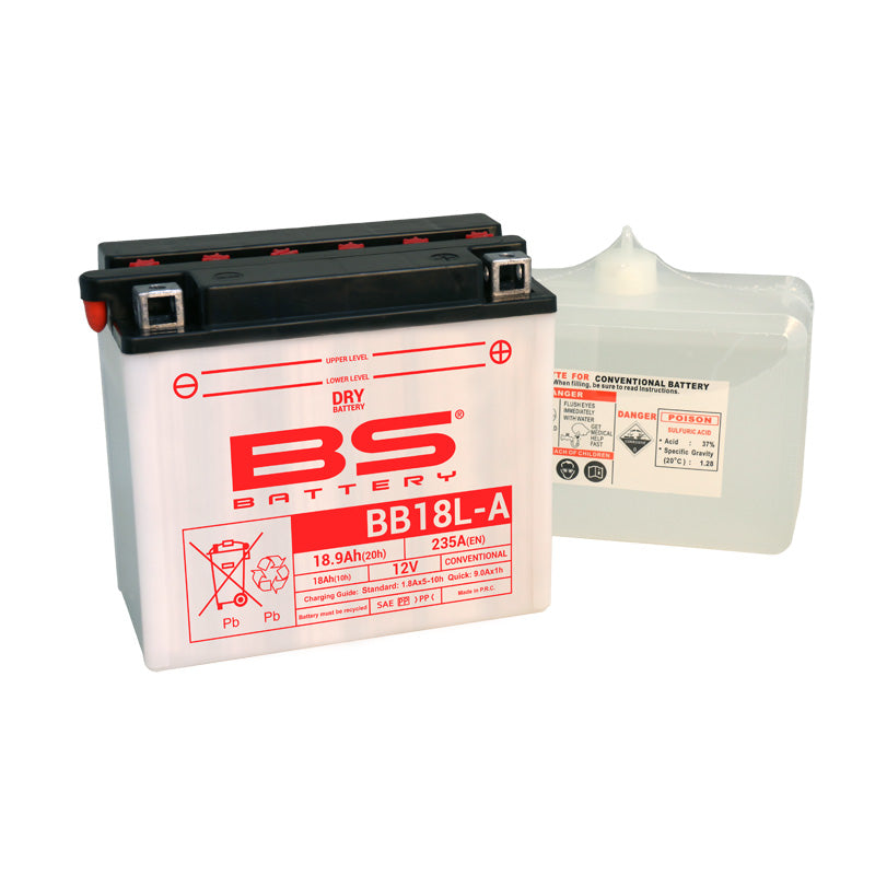 BS Battery BB18L-A 12V BATTERY WITH ACID PACK