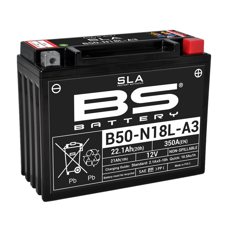 BS Battery B50-N18L-A3 12V BATTERY WITH ACID PACK