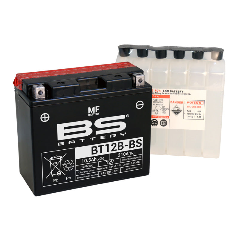 BS Battery BT12B-BS MAINTENANCE FREE 12V BATTERY