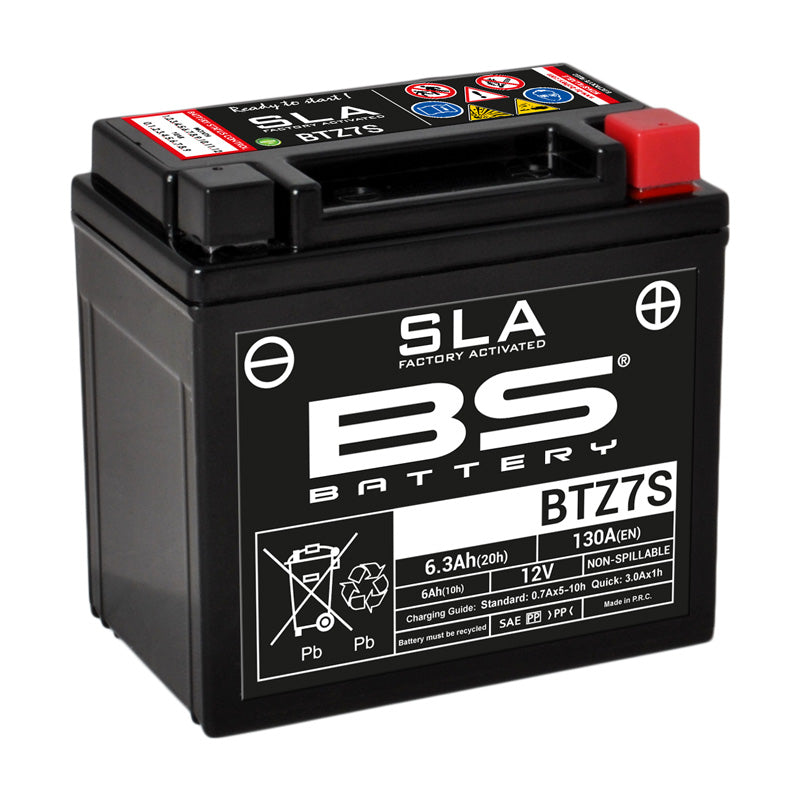 BS Battery BTZ7S SLA, FACTORY ACTIVATED 12V BATTERY