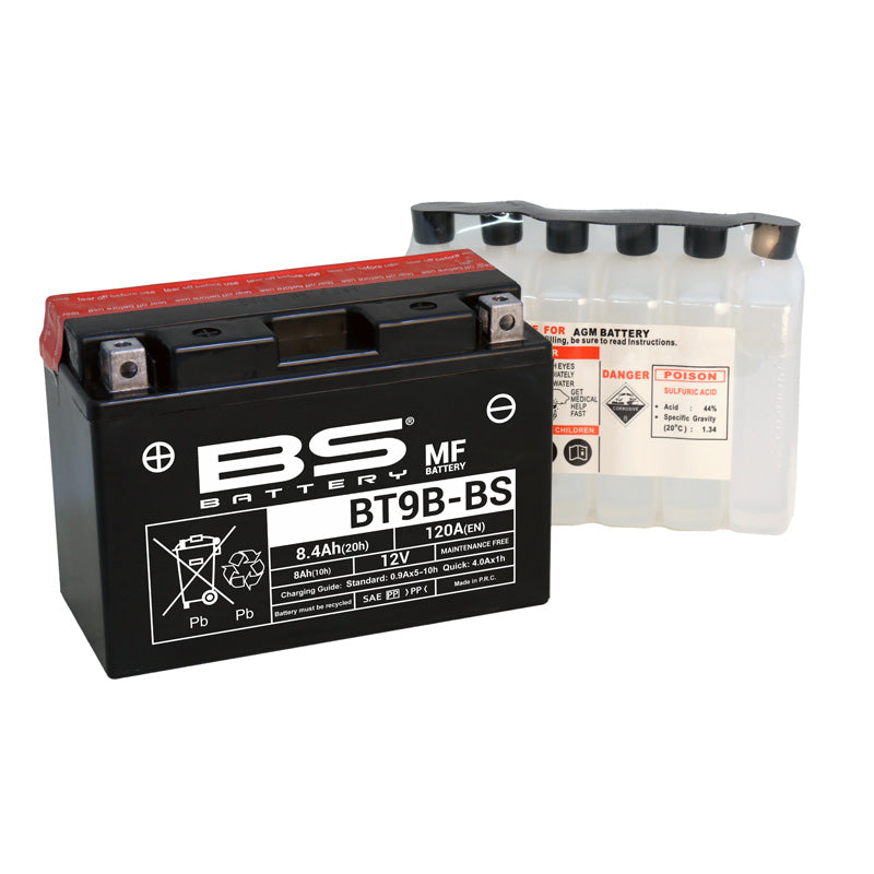 BS Battery BT9B-BS MAINTENANCE FREE 12V BATTERY