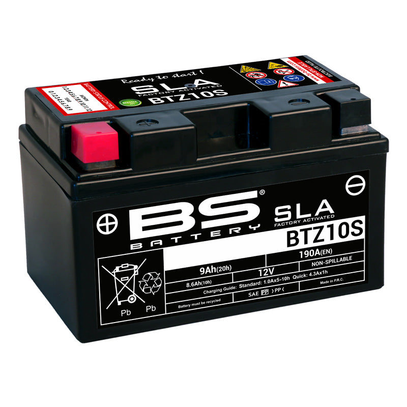 BS Battery BTZ10S SLA FACTORY ACTIVATED 12V BATTERY