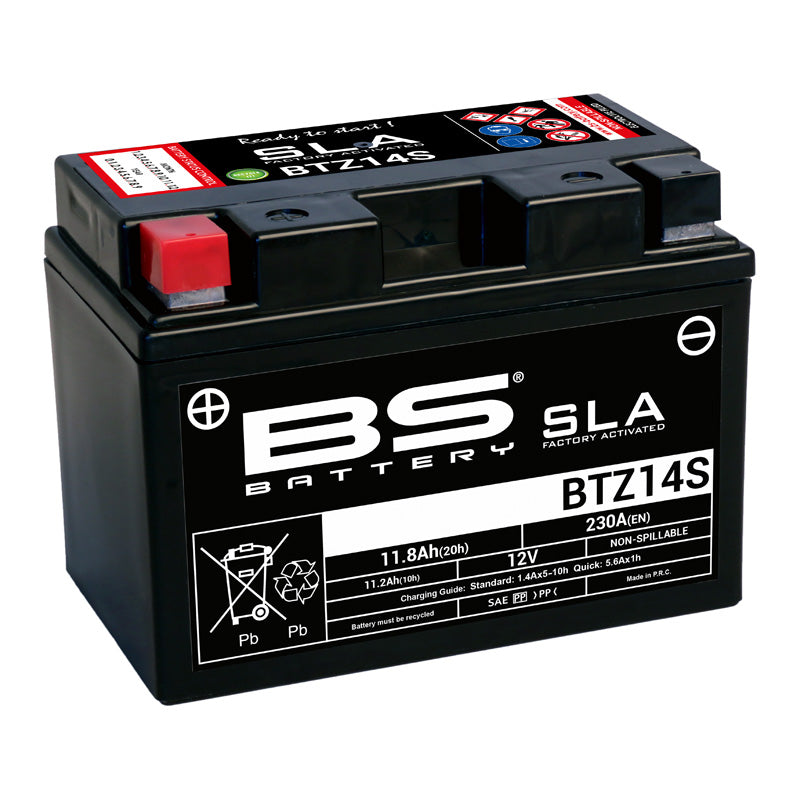 BS Battery BTZ14S SLA, FACTORY ACTIVATED 12V BATTERY