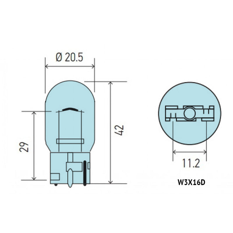 ITL BULB 7440-W21W AMBER