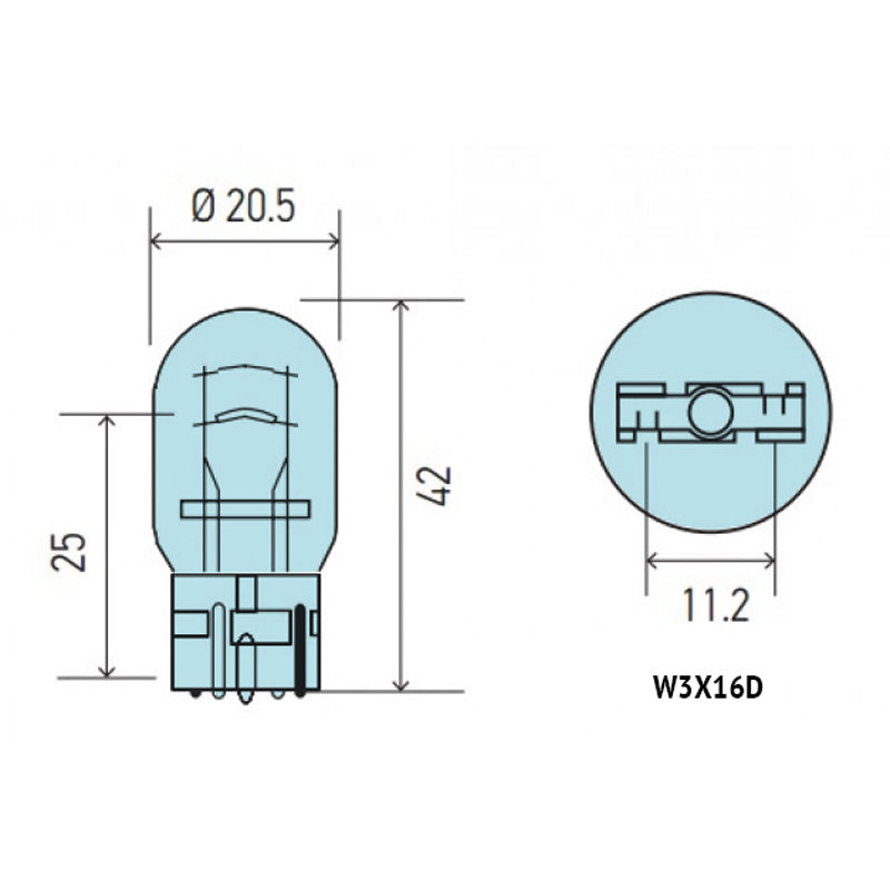 ITL BULB 7443-W21/5W CLEAR