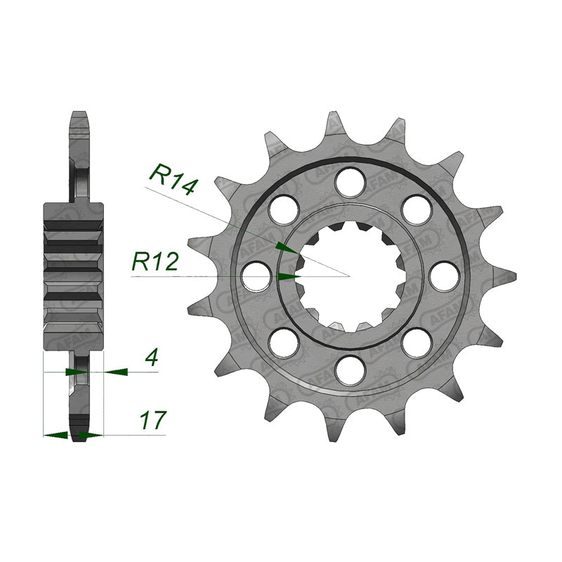 Afam AFAM Front Sprocket 520P 14T - (20511-14)