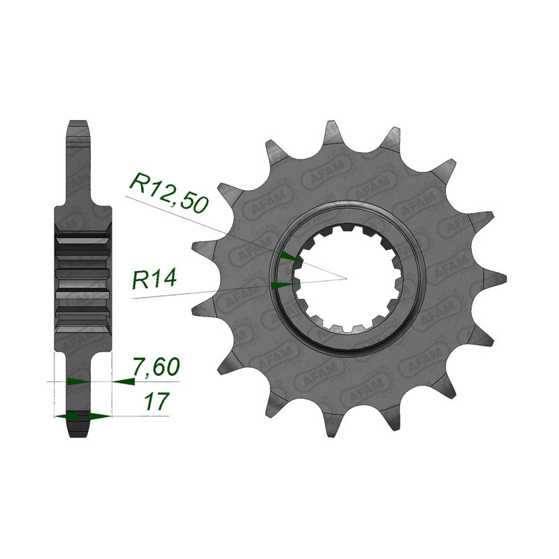Afam AFAM Front Sprocket 525P 16T - (52901-16)