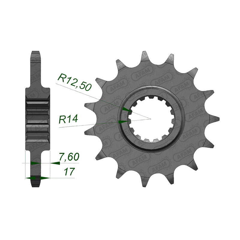 Afam AFAM Front Sprocket 525P 15T - (52901-15)