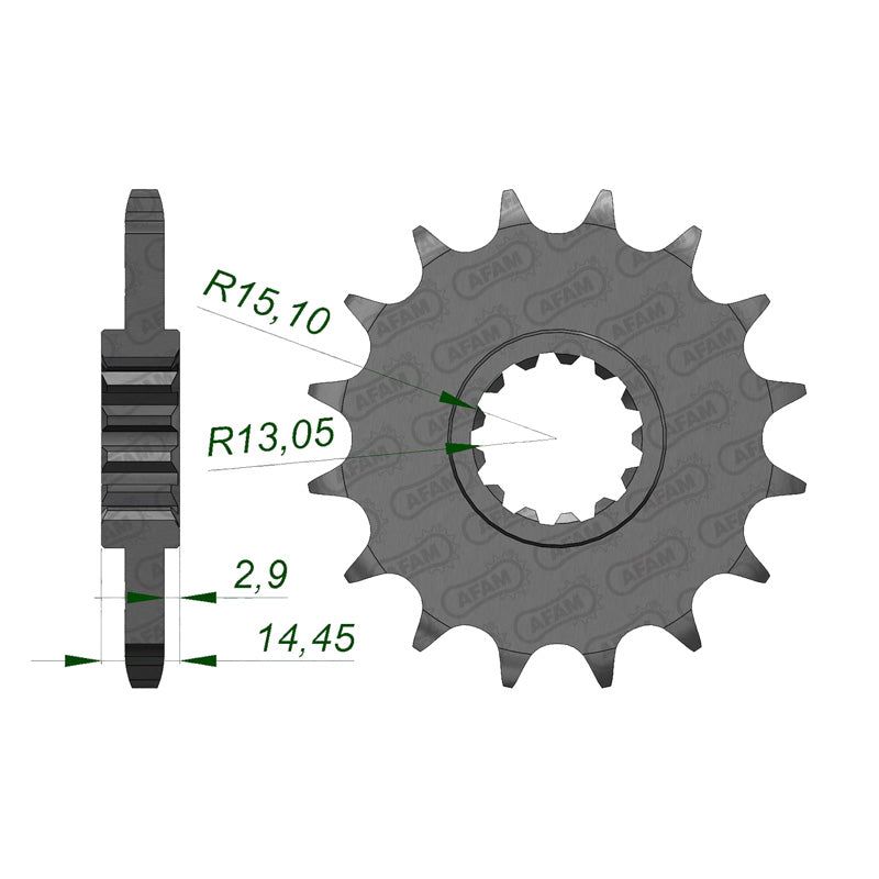Afam AFAM Front Sprocket 525P 16T - (20618-16)