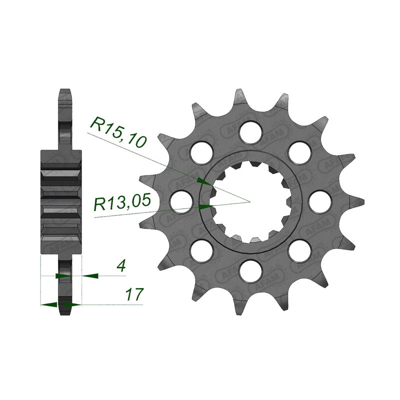 Afam AFAM Front Sprocket 520P 14T - (20608-14)