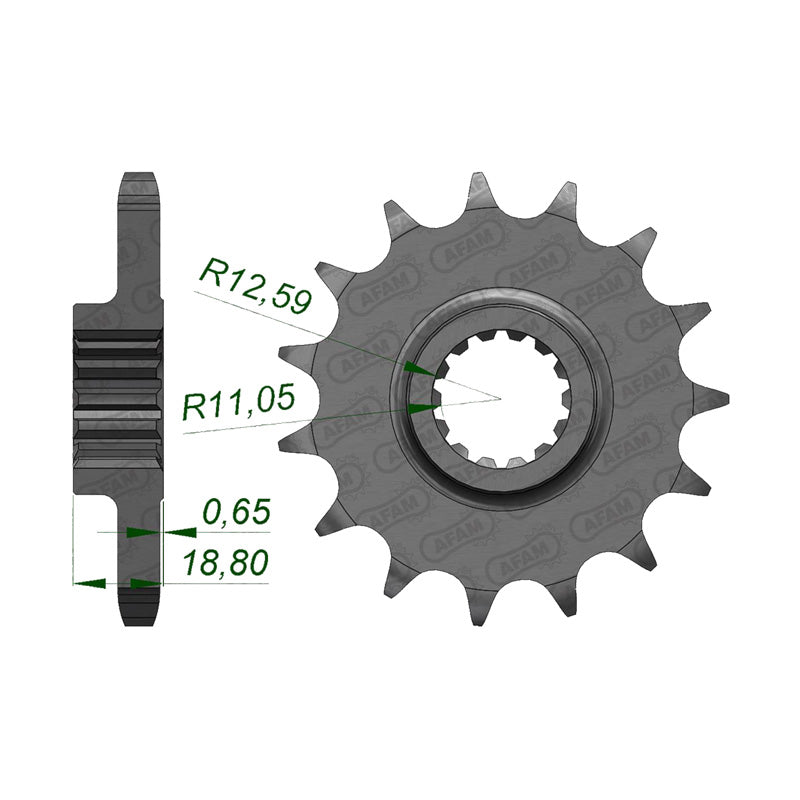 Afam AFAM Front Sprocket 530P 14T - (52900-14)