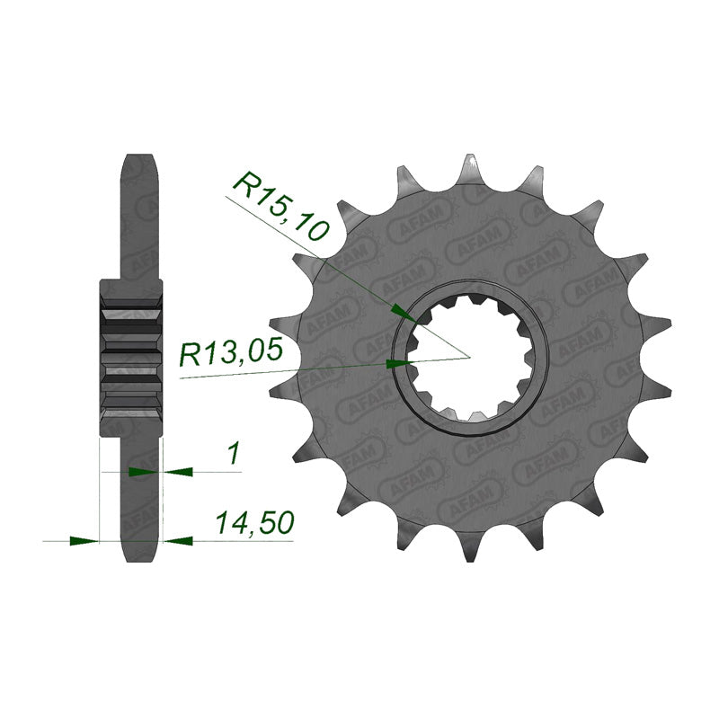 Afam AFAM Front Sprocket 530P 18T - (20802-18)