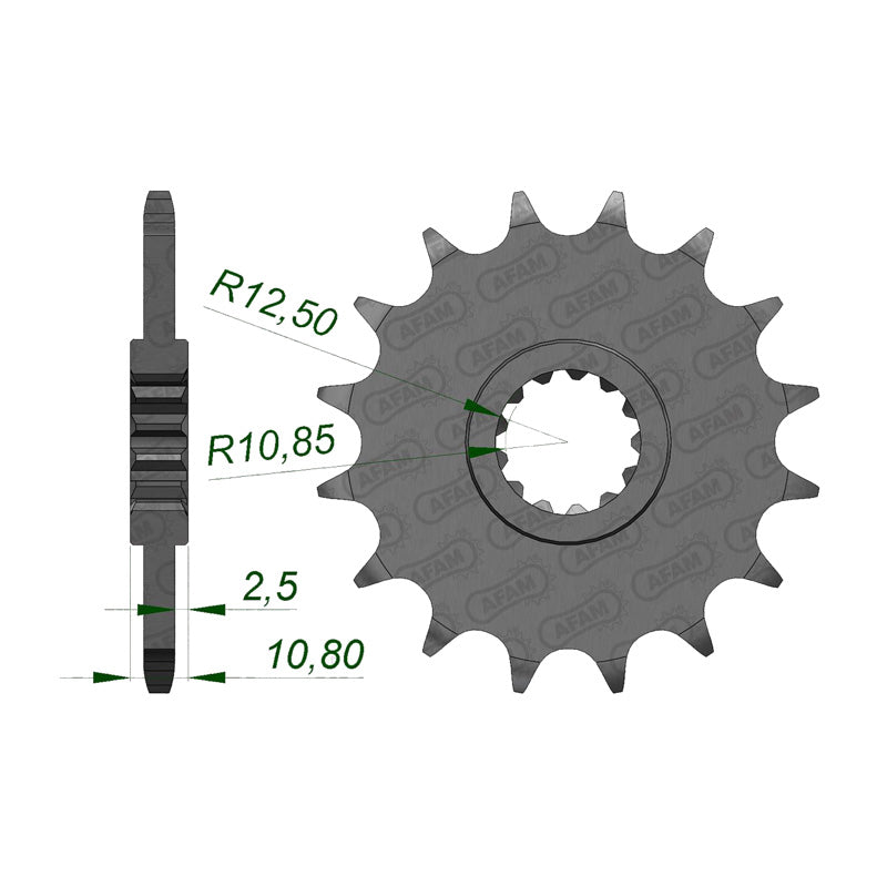 Afam AFAM Front Sprocket 520P 16T - (21512-16)
