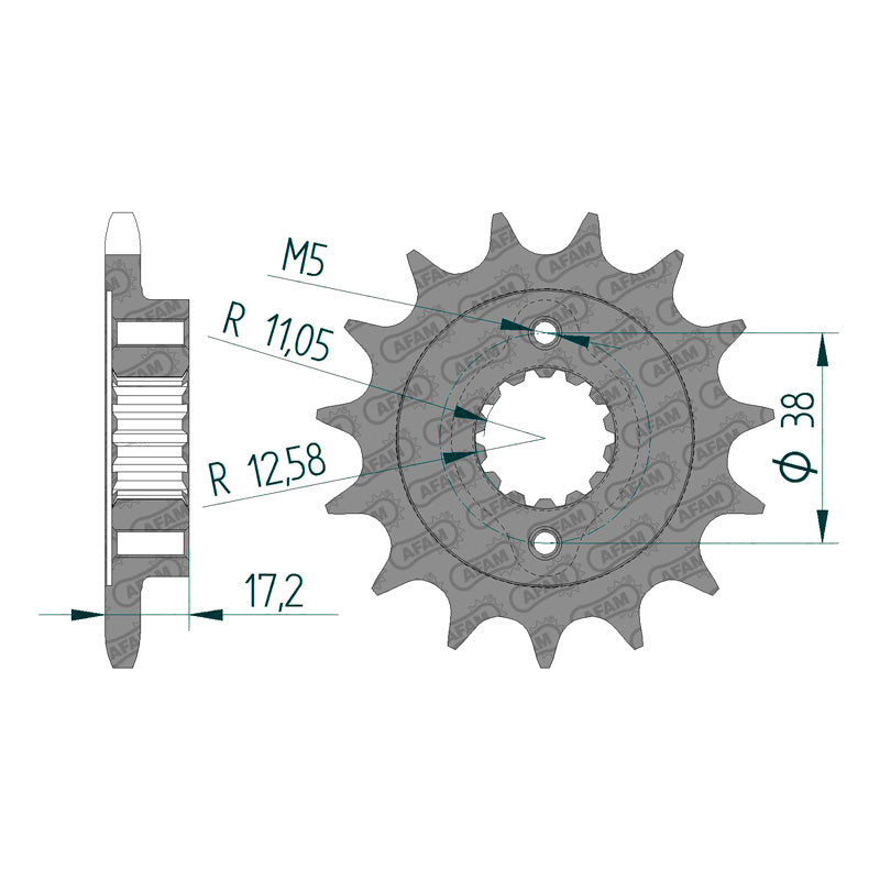 Afam AFAM Front Sprocket 525P 15T - (52616-15)