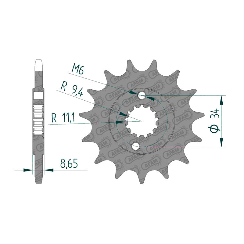 Afam AFAM Front Sprocket 520P 14T - (73305-14)