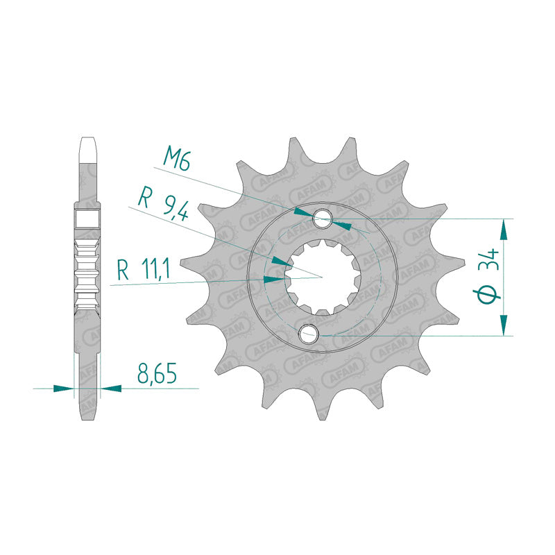 Afam AFAM Front Sprocket 520P 15T - (73305-15)