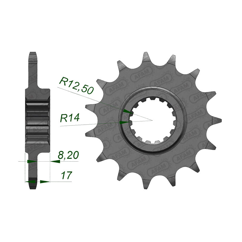 Afam AFAM Front Sprocket 520P 14T - (52618-14)