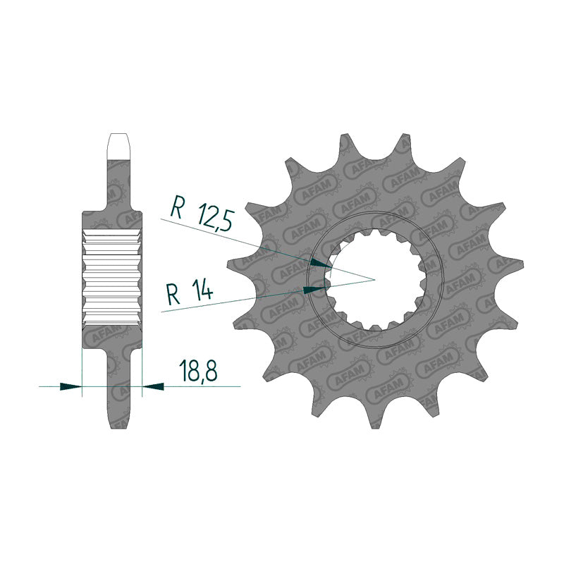 Afam AFAM Front Sprocket 525P 15T - (61801-15)