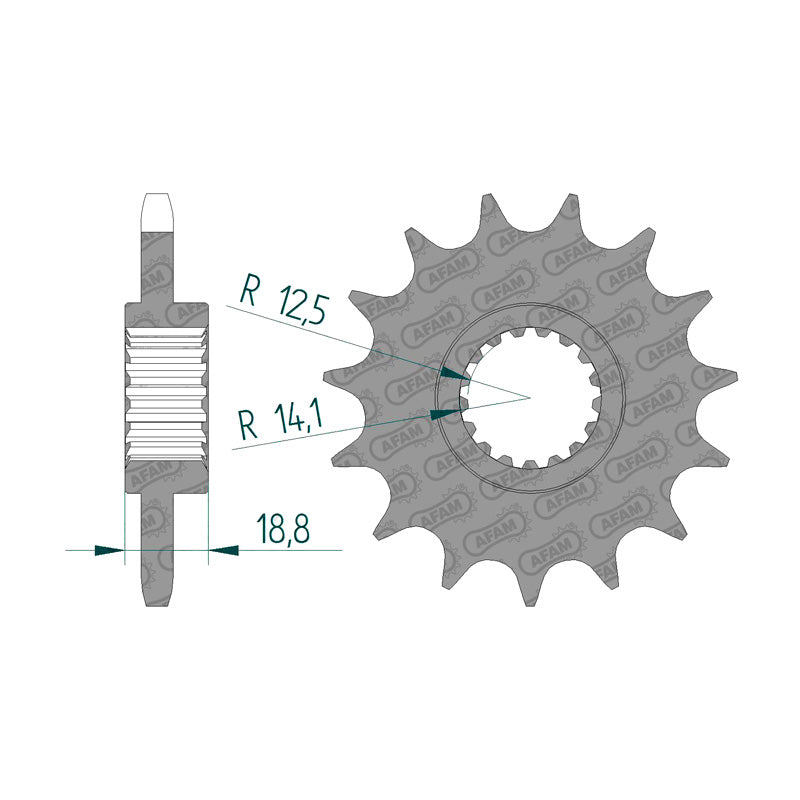 Afam AFAM Front Sprocket 525P 15T - (61600-15)