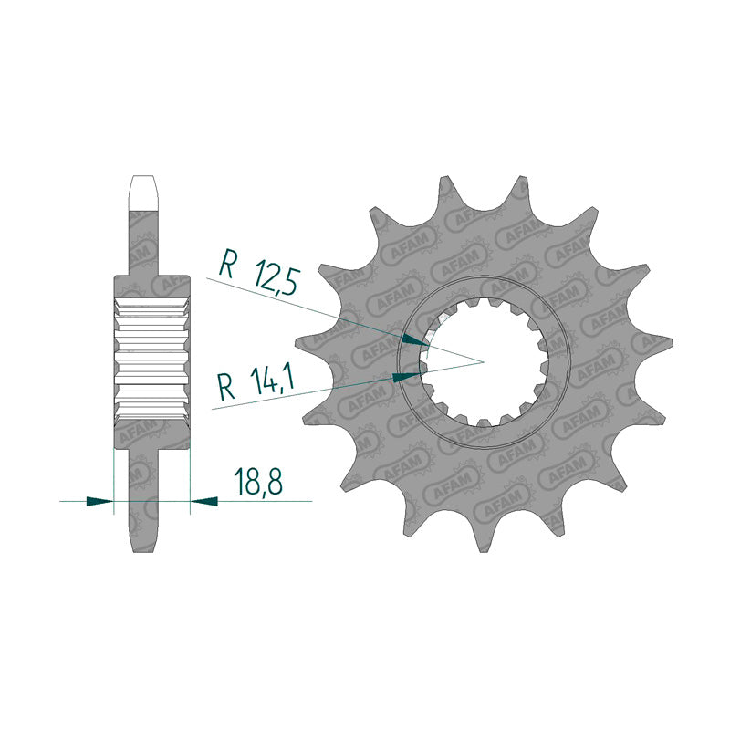 Afam AFAM Front Sprocket 525P 16T - (61600-16)