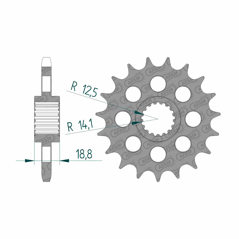 Afam AFAM Front Sprocket 525P 19T - (61602-19)