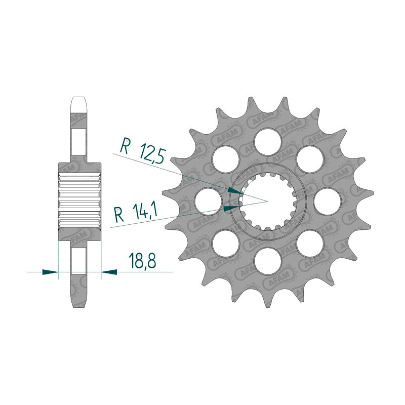 Afam AFAM Front Sprocket 525P 20T - (61602-20)