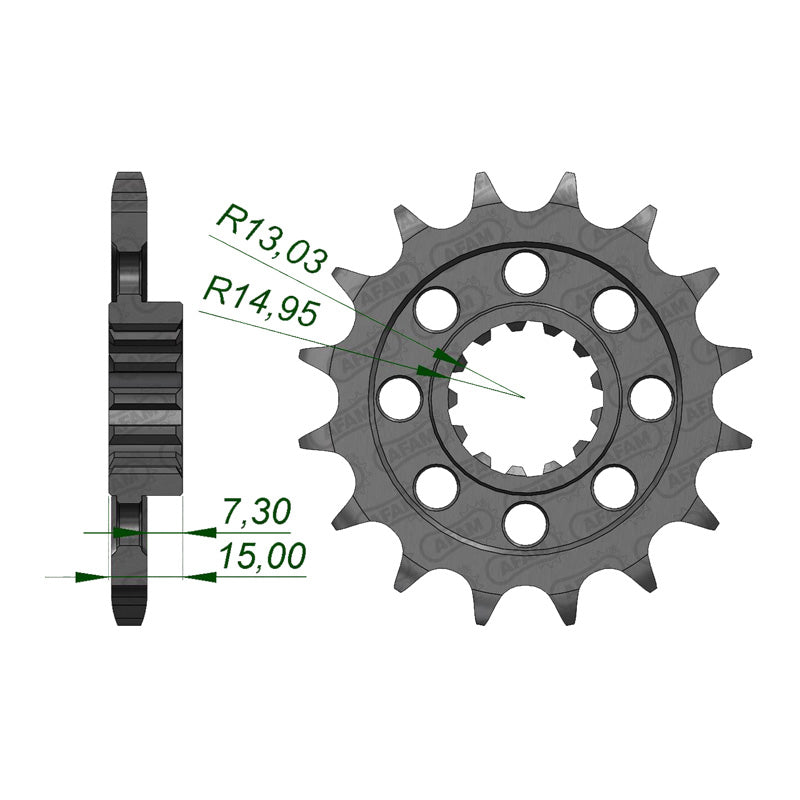 Afam AFAM Front Sprocket 525P 15T - (166800-15)