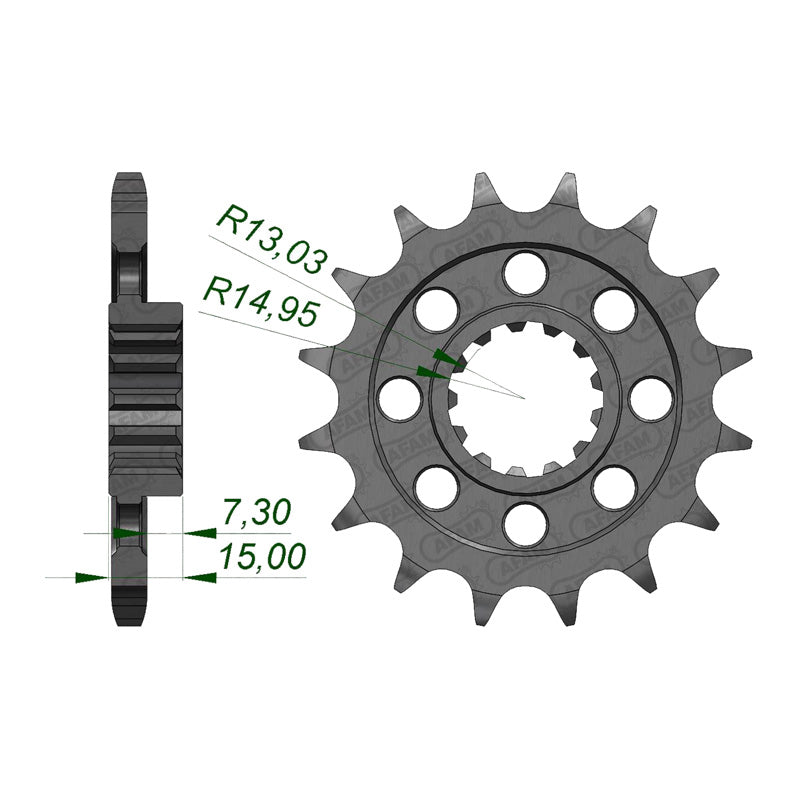 Afam AFAM Front Sprocket 525P 16T - (166800-16)