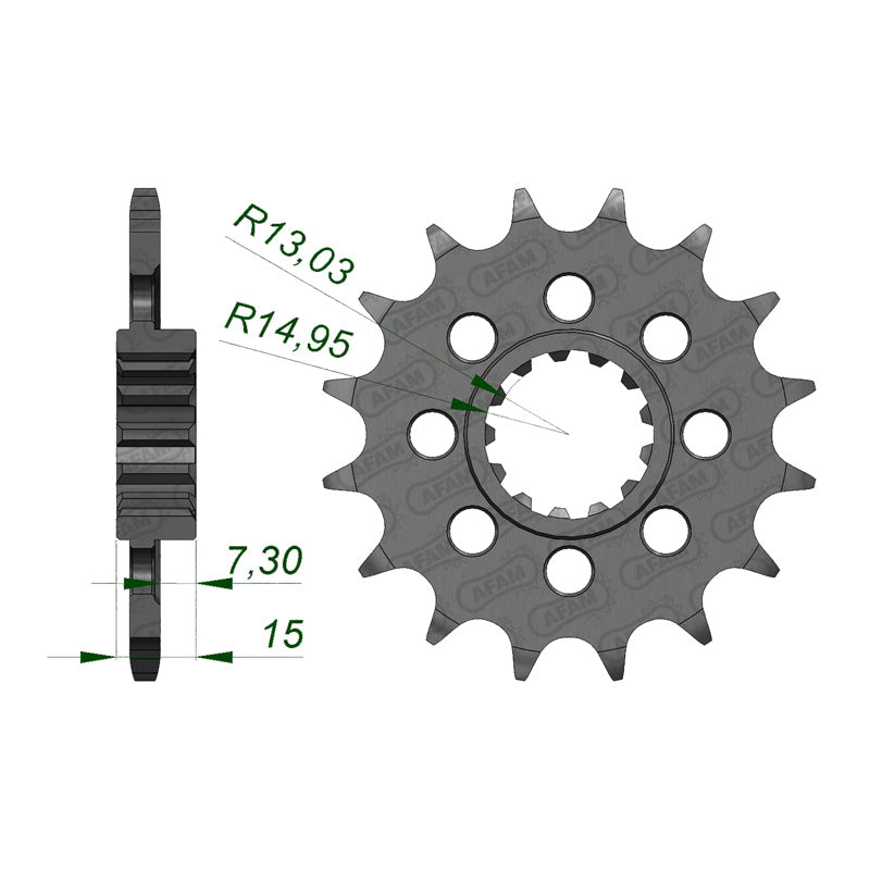 Afam AFAM Front Sprocket 520P 17T - (166801-17)