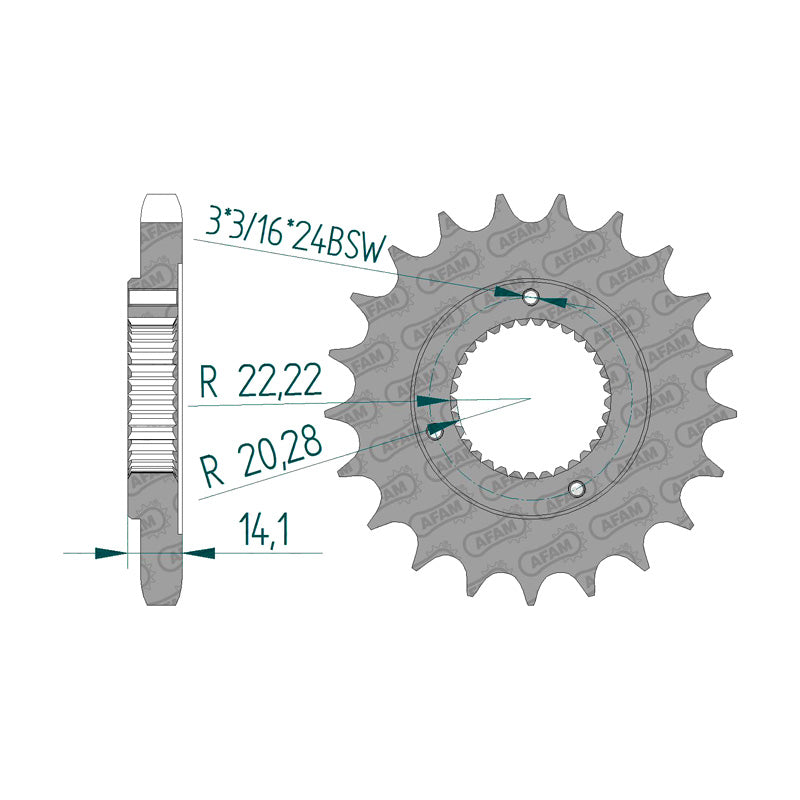 Afam AFAM Front Sprocket 530P 21T - (94602-21)