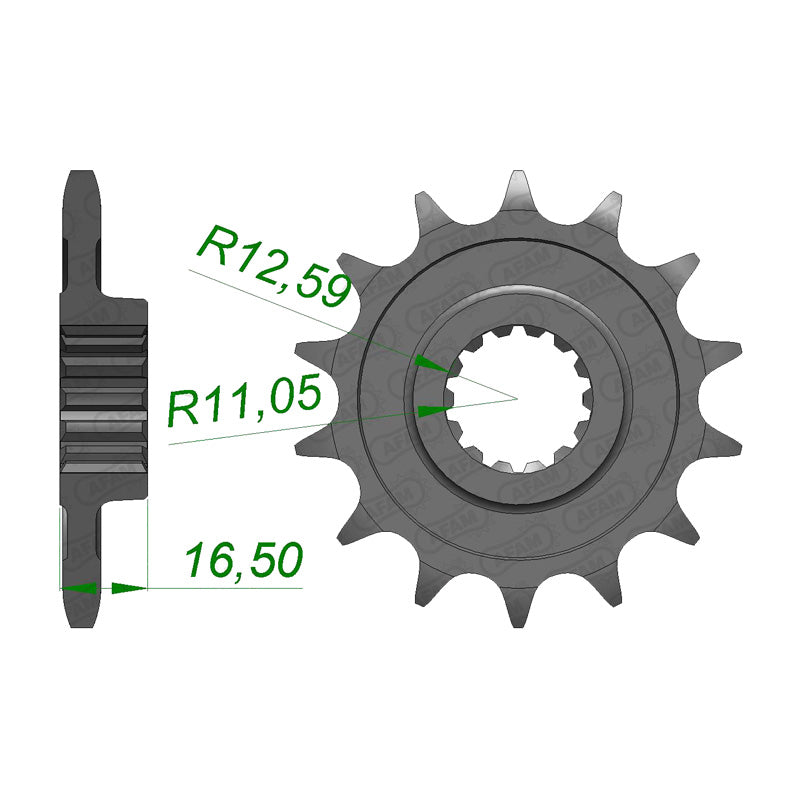 Afam AFAM Front Sprocket 525P 14T - (52613-14)