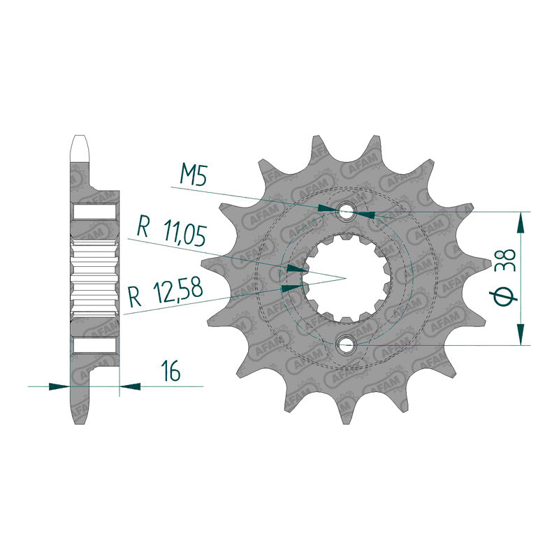 Afam AFAM Front Sprocket 520P 14T - (52604-14)
