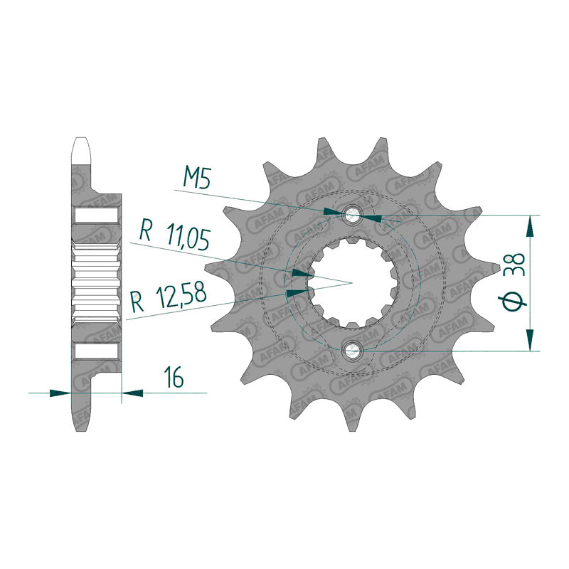 Afam AFAM Front Sprocket 520P 15T - (52604-15)