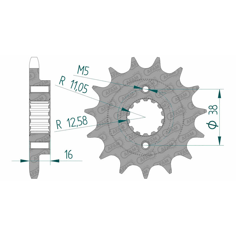 Afam AFAM Front Sprocket 525P 15T - (52608-15)
