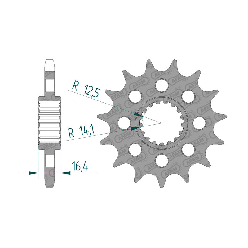 Afam AFAM Front Sprocket 525P 17T - (61800-17)