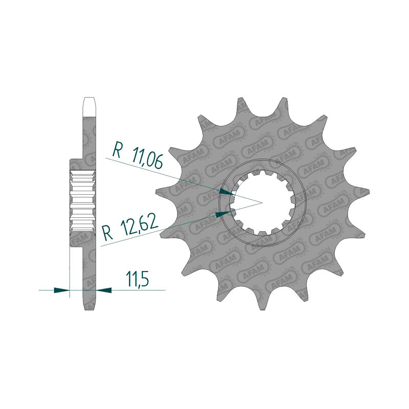 Afam AFAM Front Sprocket 520P 17T - (73303-17)